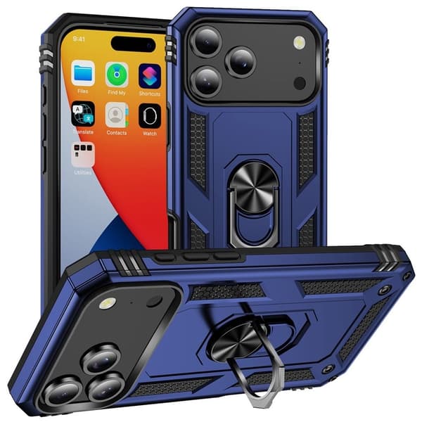 iPhone 18 Pro Max/17 Pro Max Case with Kickstand - Blue