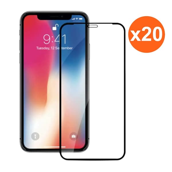 Screen Protector iPhone X/XS/11 Pro- 2.5D High Aluminum Tempered Glass RV no frame 20 pcs bulk