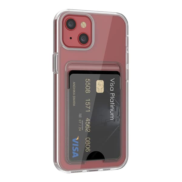 iPhone 13 Mobile Case with Card Holder Rvelon - Transparent