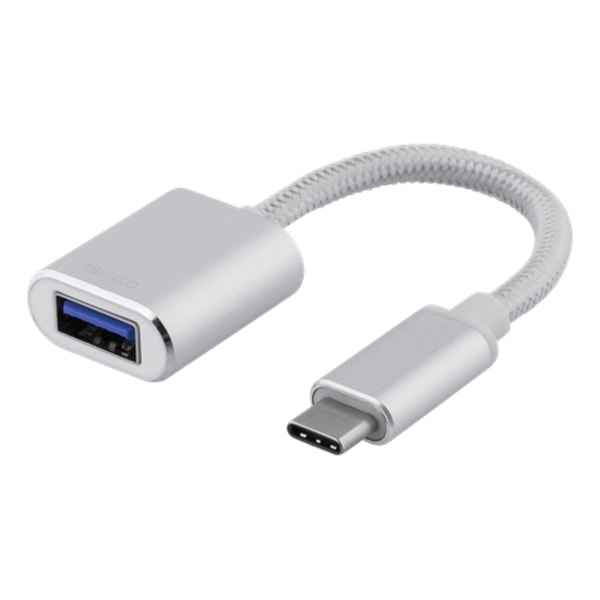 Deltaco OTG Adapter, USB-C for USB-A - Silver