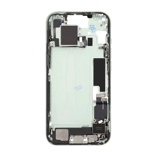 Middle frame with small parts for iPhone 15 - Green OEM