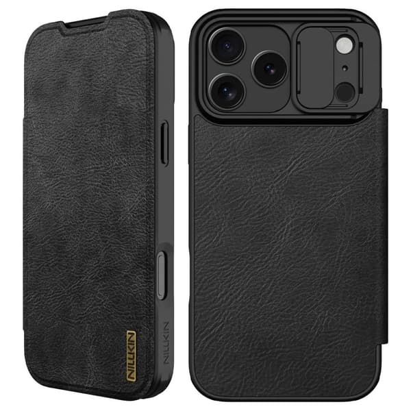 NILLKIN iPhone 18 Pro/17 Pro Cover Card Holder PU Leather - Black