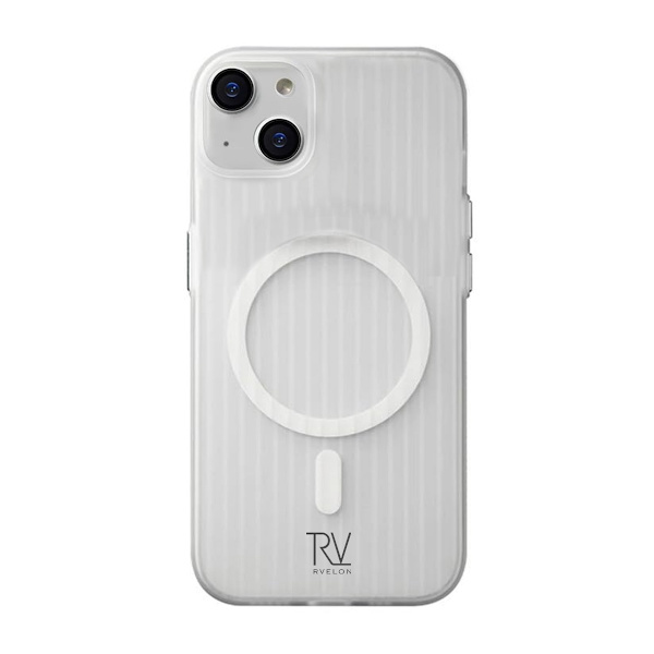 iPhone 15 Case Corrugated with Magsafe Rvelon - White
