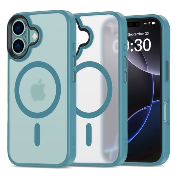 Tech-Protect MagMat MagSafe Case for iPhone 16 - Turquoise Blue
