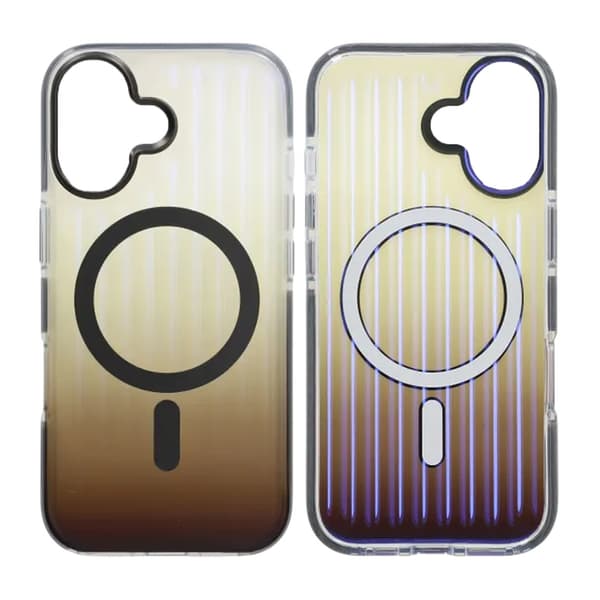 Corrugated MagSafe Mobile Case for iPhone 17 - Grey