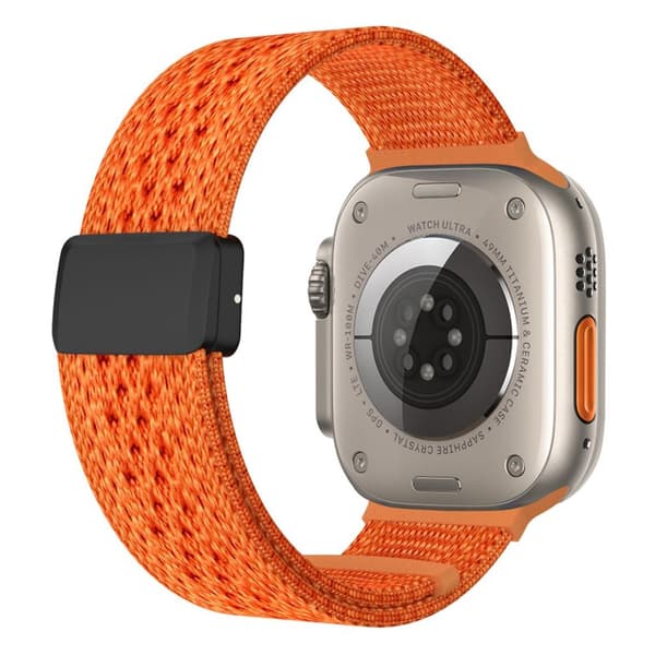 Apple Watch 49/46/44/42mm Nylon Watch Strap Lace Design - Orange