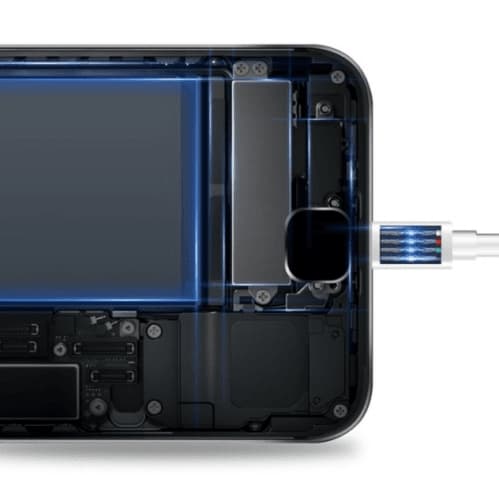 SiGN SuperCharge USB-C-kabel 5A 2 m - Vit Svart
