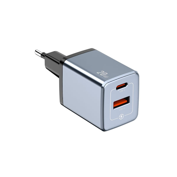 NEXTBATT 20W Fast Charger | USB-C / USB-A | Black/Gray