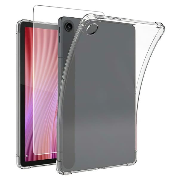 Lenovo Tab 10.1 (2025) Case + Tempered Glass Screen Protector - Transparent