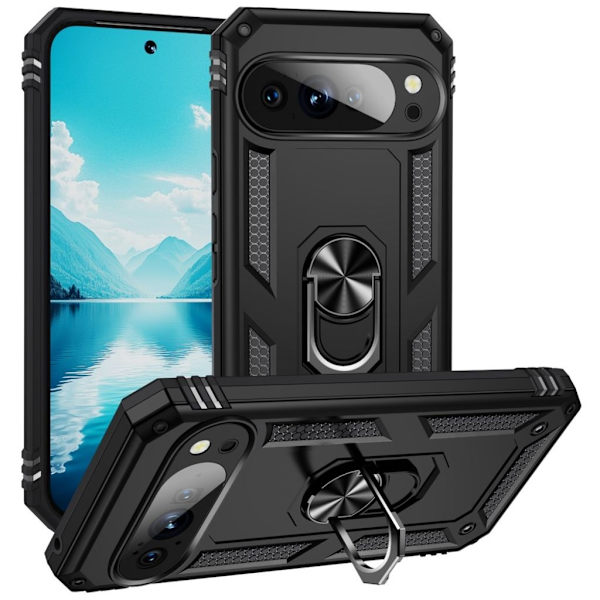 Google Pixel 10 / 10 Pro Phone Case with Stand - Black