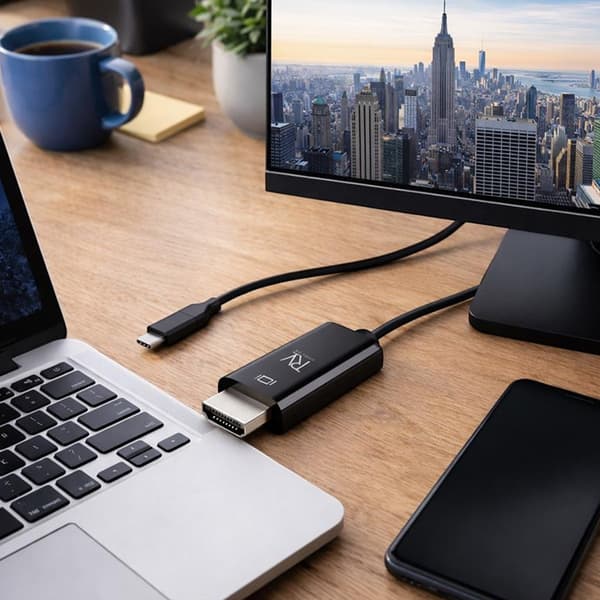 Rvelon USB-C to HDMI 1.4 cable 4K - 2 meters with chipset