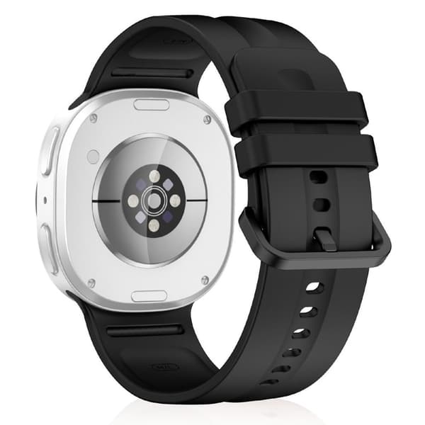 Samsung Galaxy Watch9/8/8 Classic Solid Color Silicone Watch Band L - Black