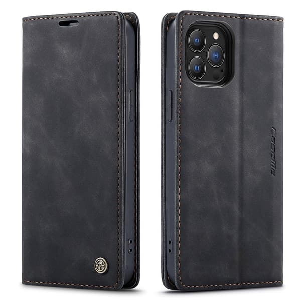 CASEME 013 Wallet Case for iPhone 13 Pro - Black
