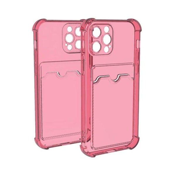iPhone 11 Pro Max Stöttåligt Skal med Korthållare - Rosa