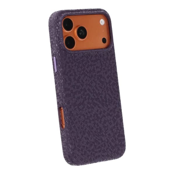 Crystal Grain Full Wrap Magnetic PU Leather Case For iPhone 17 Pro Max/18 Pro Max Purple