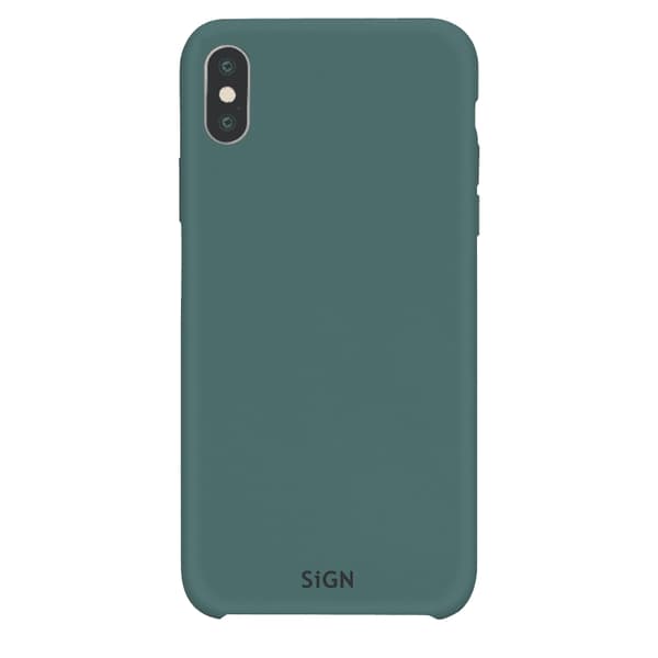 SiGN Liquid Silicone Case för iPhone XS Max - Mint Svart