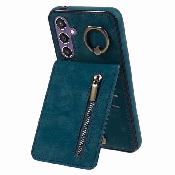 Samsung Galaxy S24 Wallet Case Card Holder/Stand/RFID Blocking - Blue