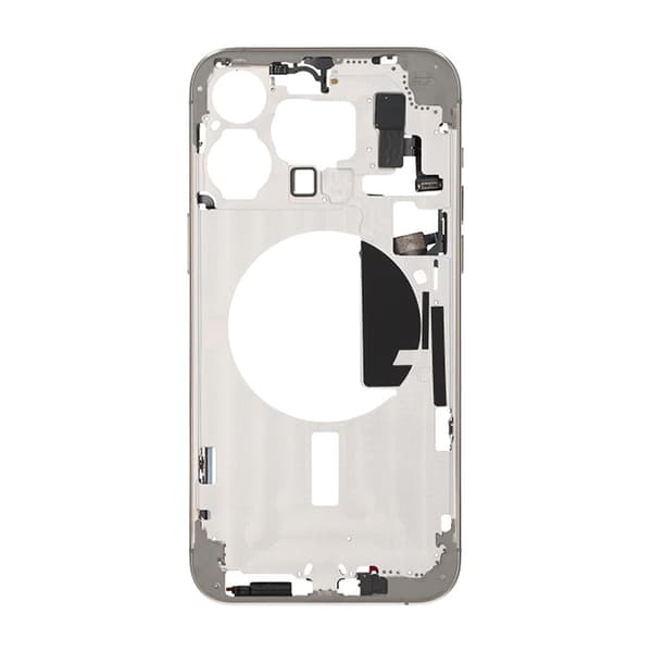 iPhone 15 Pro Max Middle Frame with Small Parts OEM - Natural Titanium