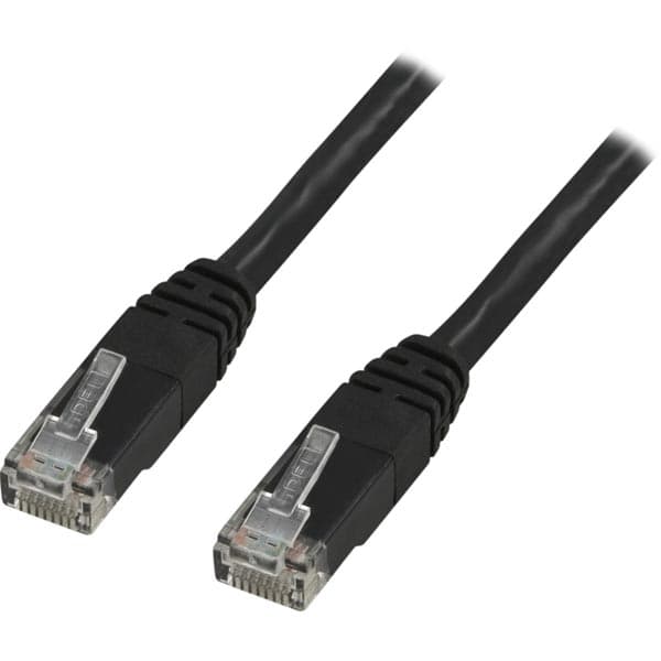 DELTACO Cat6 network cable, 0.3m - black