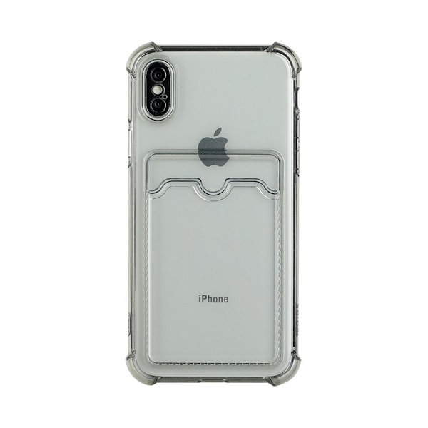 iPhone X/XS Stöttåligt Skal med Korthållare - Grå