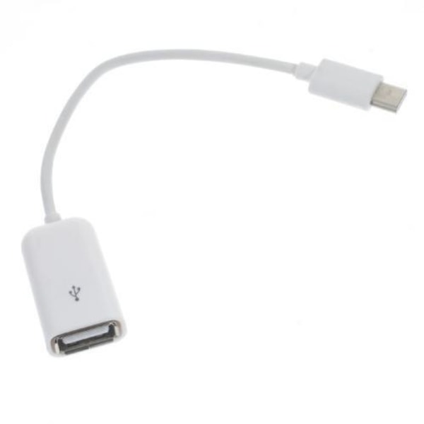 USB 3.1 OTG kabel Typ-C till Typ-A, 15cm - Vit