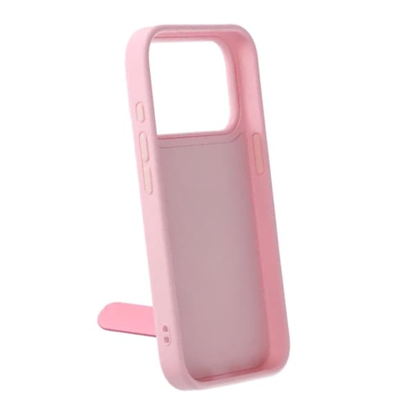Skal med utfällbart roterande stativ för iPhone 17 Pro Max - Rosa
