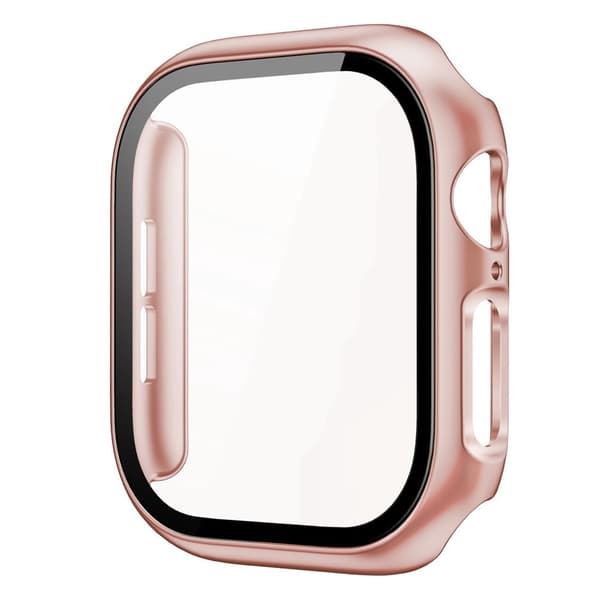 Apple Watch Series 11/10 46mm Case with Screen Protector Tempered Glass – Rose Gold