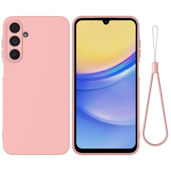 Samsung Galaxy A16 Silicone Case with Hand strap - Pink