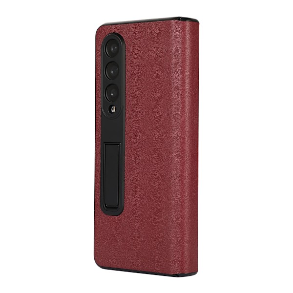Samsung Galaxy Z Fold 4 Mobilskal Fodral Läder - Röd