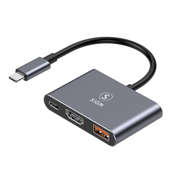 SiGN USB-C Hub to USB-A 3.0 / USB-C PD 100W / HDMI 4K@30Hz