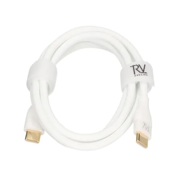 Rvelon Charging Cable USB C to USB C Silicone 240W - 1M White