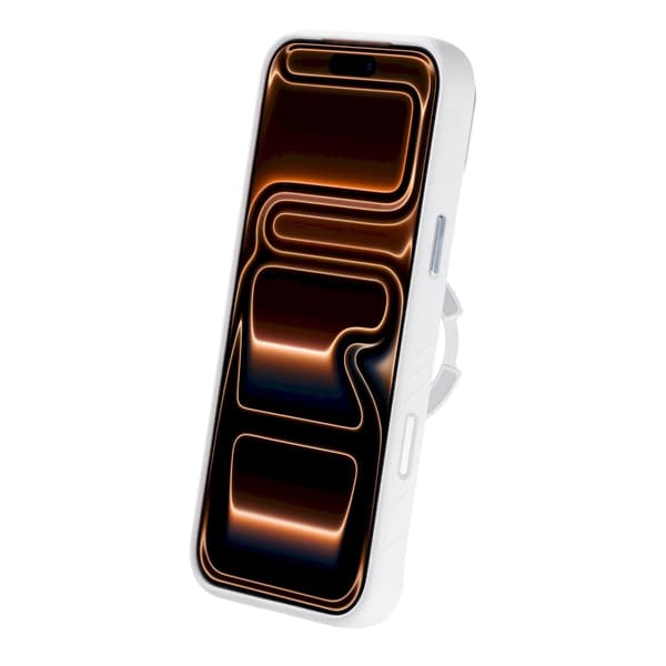 360° Rotatable Kickstand Rhinestone Magnetic Phone Case For iPhone 17 Pro/18 Pro White