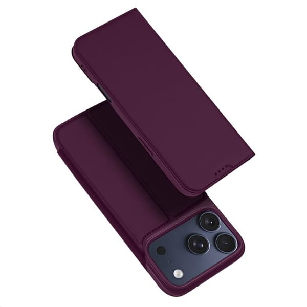 DUX DUCIS iPhone 18 Pro Max / 17 Pro Max Wallet Cover in PU-leather - Dark Cherry