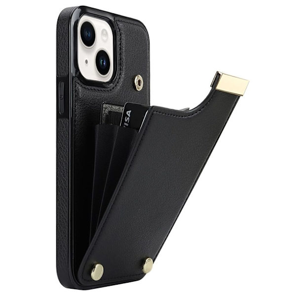 iPhone 14 Plus Case with card holder - Black