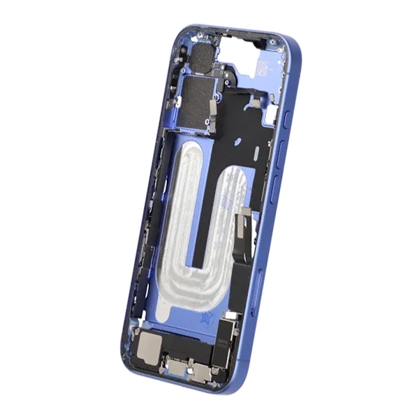 Middle frame with small parts for iPhone 16 - Blue OEM