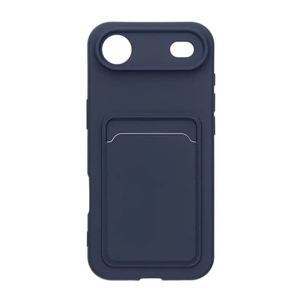 Silicone Mobile Case with Card Holder for iPhone 17 Air - Blue
