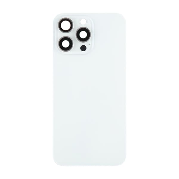 iPhone 15 Pro Max Back Glass with Magnet and Camera Lens - White Titanium