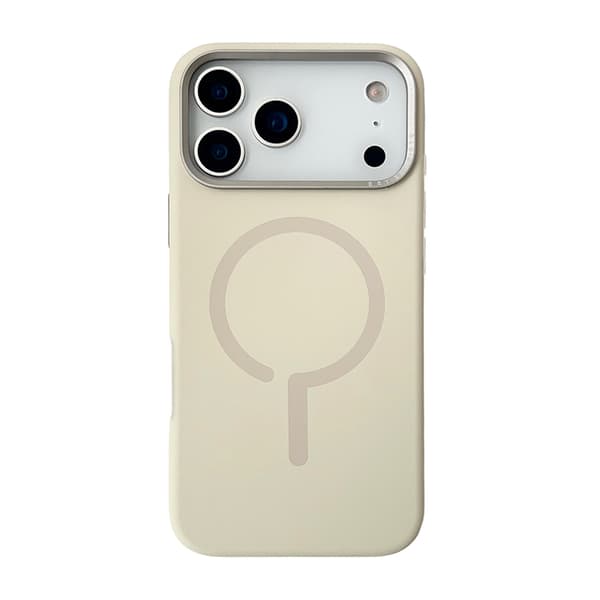 Mobile Case Silicone with Camera Metal Frame for iPhone 17 Pro Max - White