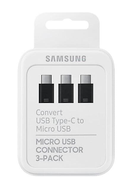 Samsung Adapter 3-pack USB-C till Micro-USB - Svart Svart