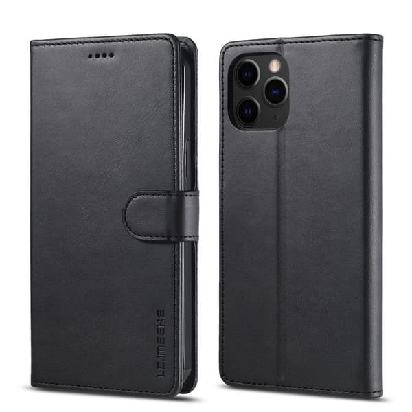 LC.IMEEKE Wallet Cover for iPhone 12 Mini - Black