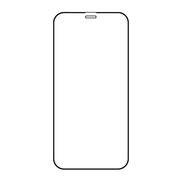 Screen Protector iPhone 12/12 Pro - 3D Tempered Glass Black RV- Bulk with frame -20 pcs