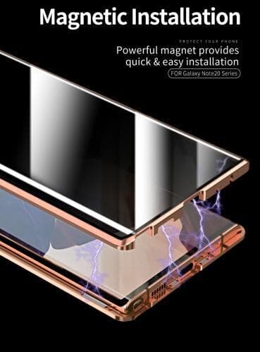 2-i-1 Skal + Skärmskydd för Samsung Galaxy Note 20 - Guld Svart