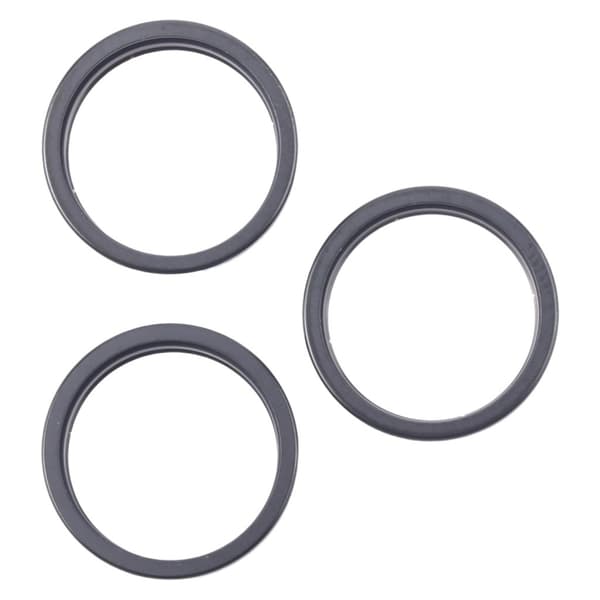 iPhone 16 Pro Max Back camera lens outer protector hoop ring, 3-pack - Black