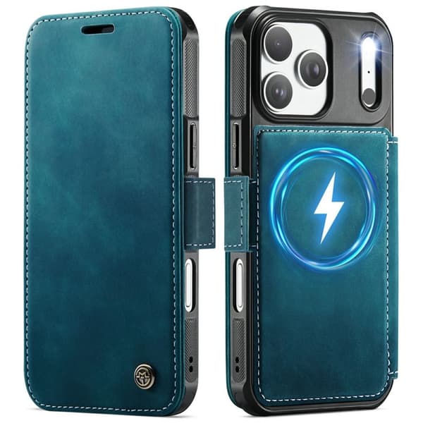 CASEME 053 iPhone 17 Pro Max Wallet Cover MagSafe RFID blocking - Blue