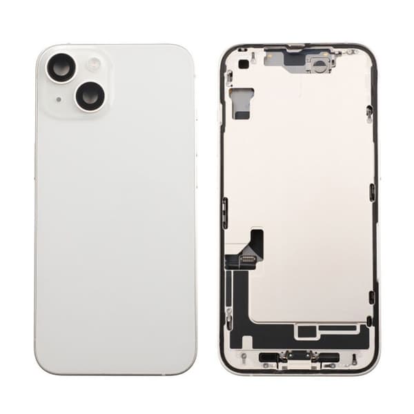 Original iPhone 14 Baksida med Komplett Ram - Svart Svart