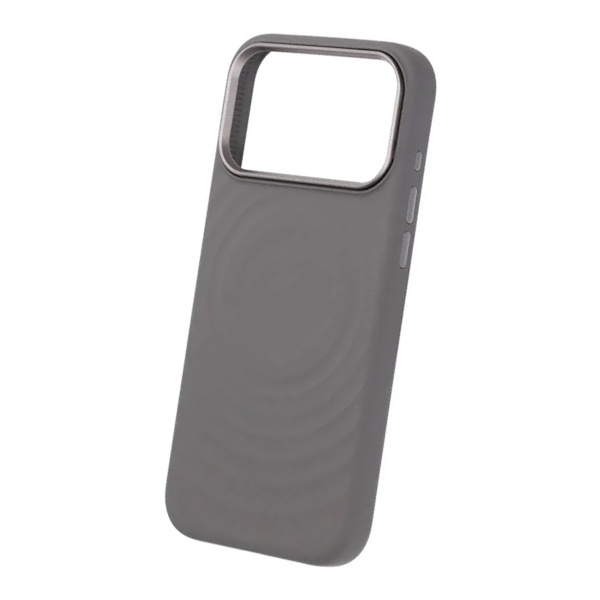 Cream wave liquid silicone Case For iPhone 17 Pro Max Dark Gray