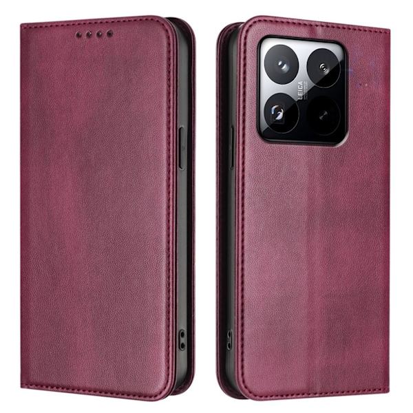 Xiaomi 15T Wallet Cover with RFID Blocking - Red