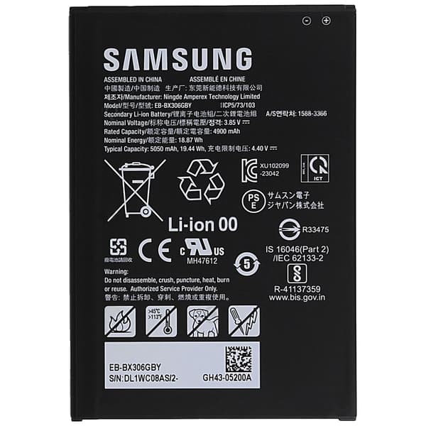 Battery for Samsung Galaxy Tab Active5/5 Pro Battery Original EB-BX306GBY