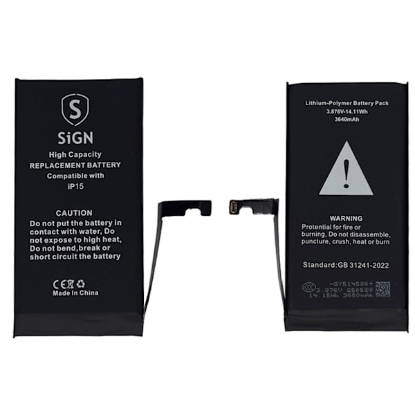 iPhone 15 High capacity battery - 3640mAh