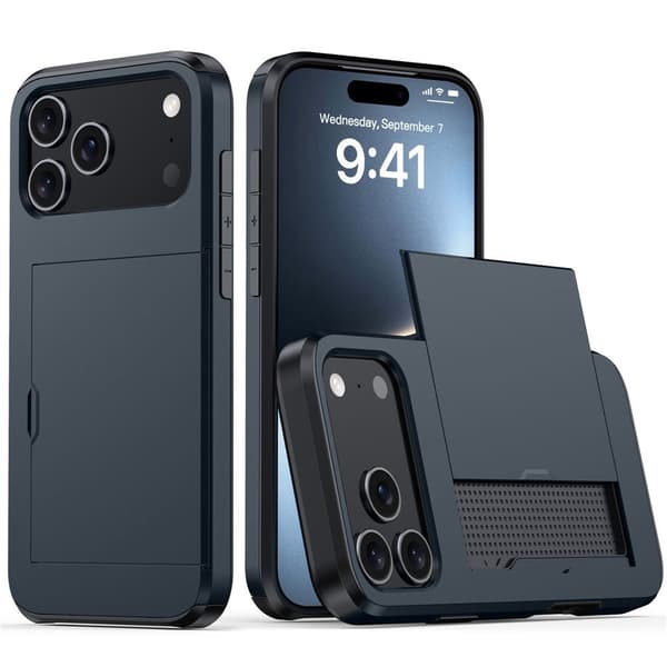 iPhone 18 Pro Max / 17 Pro Max Case with Card Holder - Blue